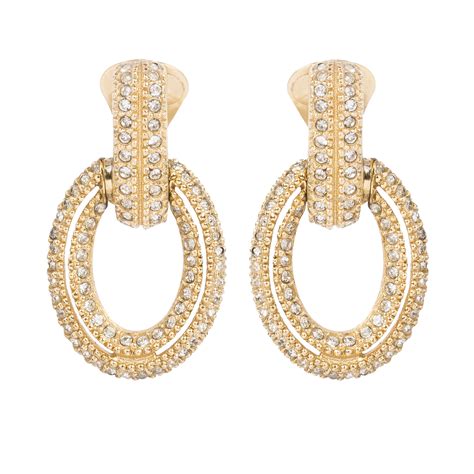 dior hoops earrings|genuine christian dior earrings.